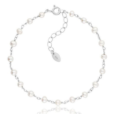 Bracciale in argento con Perla d'Acqua Dolce Bianca