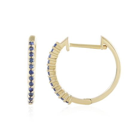 Blauer Saphir-Silberohrringe