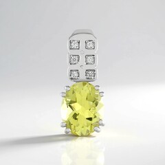 Ciondolo in argento con Quarzo Limone