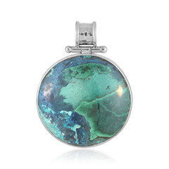 Ciondolo in argento con Shattuckite (Bali Barong)