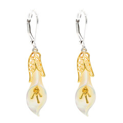 Perlmutt-Silberohrringe (Gems en Vogue)