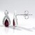 Orecchini in argento con Rodolite