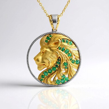 Collana in argento con Smeraldo Zambia (Gems en Vogue)