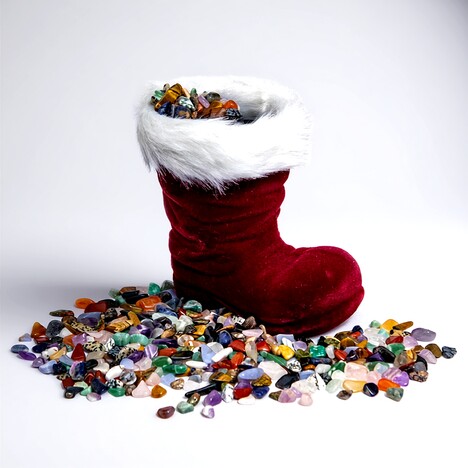 Calza di Natale con gemme miste