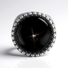 Ciondolo in argento con Diopside Stellato d'India