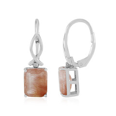 Boucles d'oreilles en argent et Quartz rutile cuivré