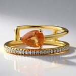 Anello in oro con Granato Mandarino (CIRARI)