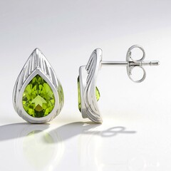 Orecchini in argento con Peridoto Jilin (de Melo)