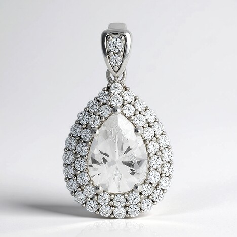 Pendentif en argent et Danburite