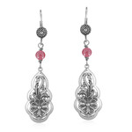 Rhodonite Silver Earrings (Desert Chic)