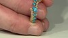 Anillo en plata con Apatita azul neón