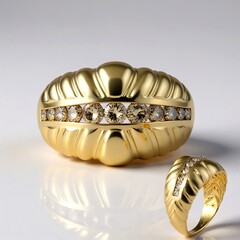 Anello in oro con Diamante Champagne I2 (de Melo Gold)