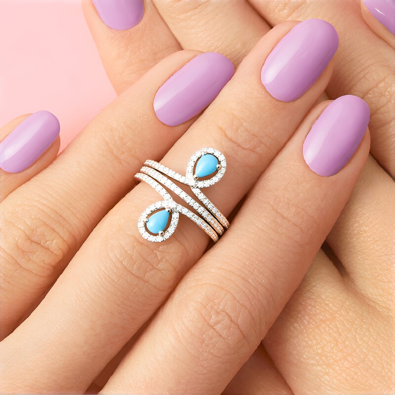 Anello in argento con Turchese Sleeping Beauty (Faszination Türkis)