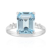 Bague en argent et Topaze bleu ciel