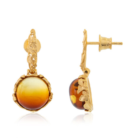 Baltischer Bernstein-Silberohrringe (dagen)