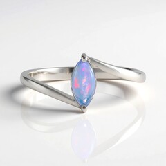 Anello in argento con Opale di Welo