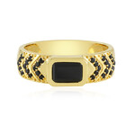 Bague en argent et Spinelle noir