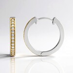 Orecchini in argento con Diamante I1 (G) (Annette)