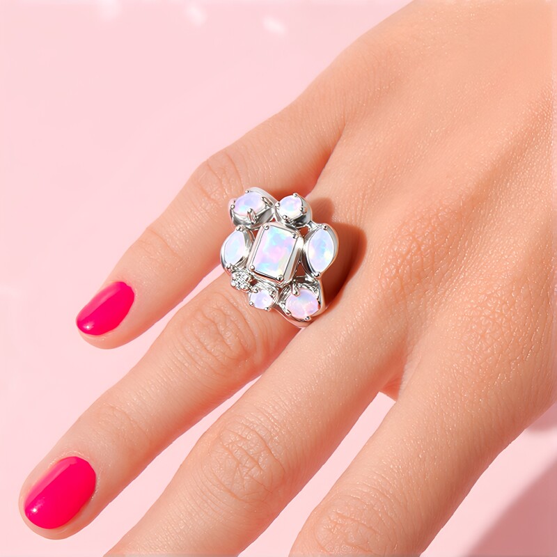 Anillo en plata con Ópalo de Welo