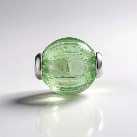 Ciondolo in argento con Ametista Verde (MONOSONO COLLECTION)