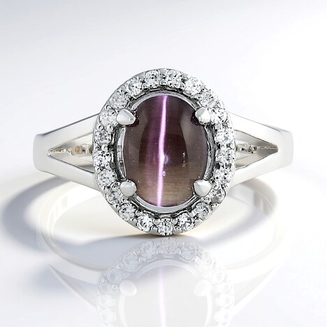Anello in argento con Sillimanite Occhio di Gatto