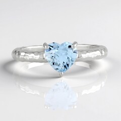 Anello in argento con Acquamarina Brasiliana