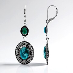Orecchini in argento con Turchese Kingman Mohave Blu (Jones Lee)
