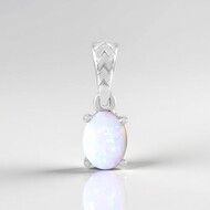 Australischer Opal-Silberanhänger