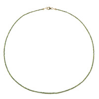 Collana in oro con Diamante Verde