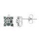 Boucles d'oreilles en argent et Diamant fantaisie