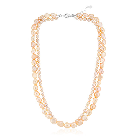 Collar en plata con Perla naranja Freshwater (TPC)