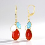 Boucles d'oreilles en argent et Cornaline (KM by Juwelo)