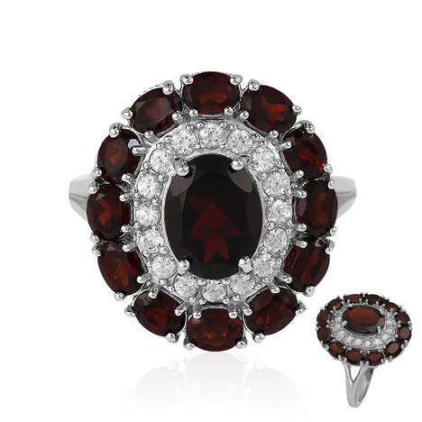 Granat-Silberring