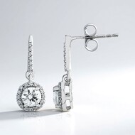 Zircon Silver Earrings