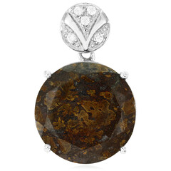 Dinosaurier-Quarz-Silberanhänger