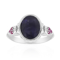 Zilveren ring met een Madagascar ioliet (Remy Rotenier)