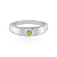 Anillo en plata con Diamante I3 amarillo