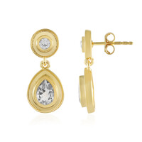 Boucles d'oreilles en argent et Topaze blanche