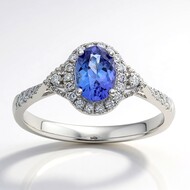Anillo en oro con Tanzanita AAA (CIRARI)