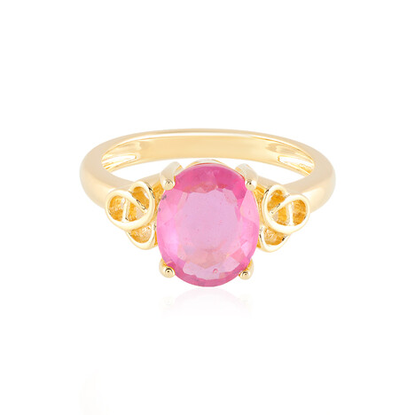 Zilveren ring met een Madagaskar Roze Saffier