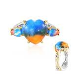 Anillo en plata con Ópalo de Etiopía bicolor (Gems en Vogue)