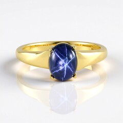 Anello in argento con Zaffiro Stellato Blu
