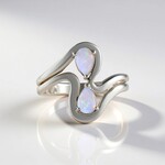 Anello in argento con Opale Australiano
