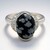 Anello in argento con Ossidiana Fiocco di Neve