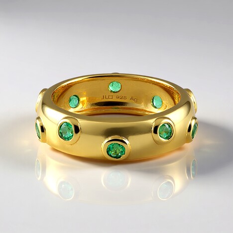 Anello in argento con Smeraldo Russo