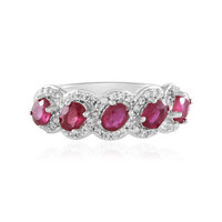 Bague en argent et Rubis de Madagascar