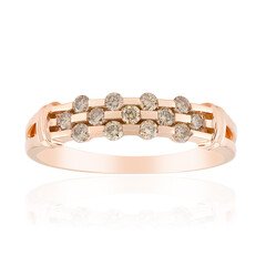 Gouden ring met SI1 Argyle Rose De France Diamanten