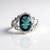 Anello in argento con Fluorite Blu Caraibico