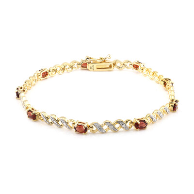 Mosambik-Granat-Silberarmband