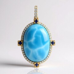 Ciondolo in oro con Larimar